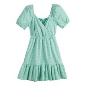 Draper James Mint‎ Gingham Midi Dress Size XL